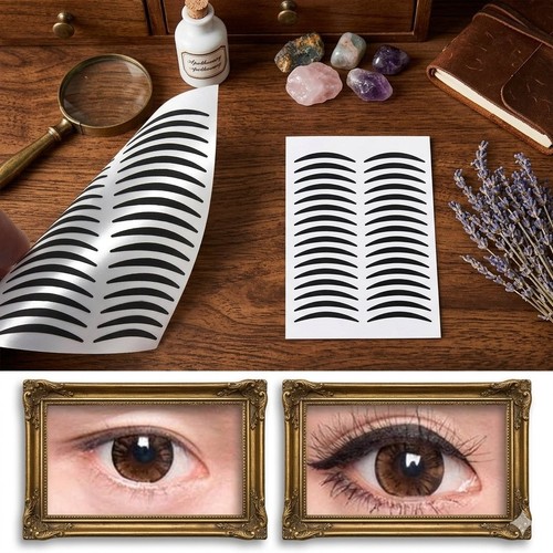 Black invisible eyelid tape - black,